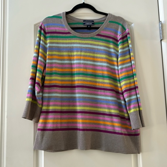 Lands' End Sweaters - 1X Lands End 100% cotton sweater. EUC. 3/4 sleeve.